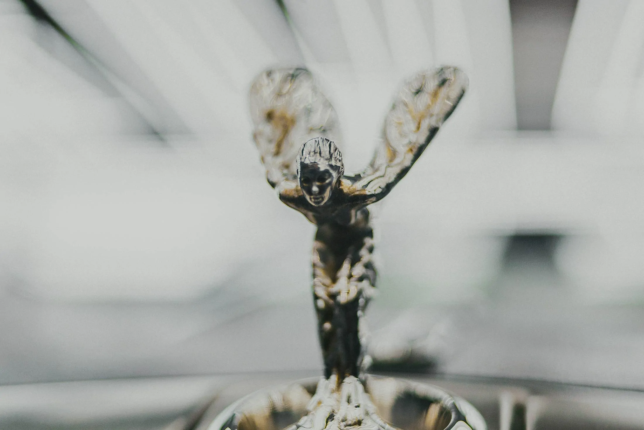 Close-up of a glass ornament figurine