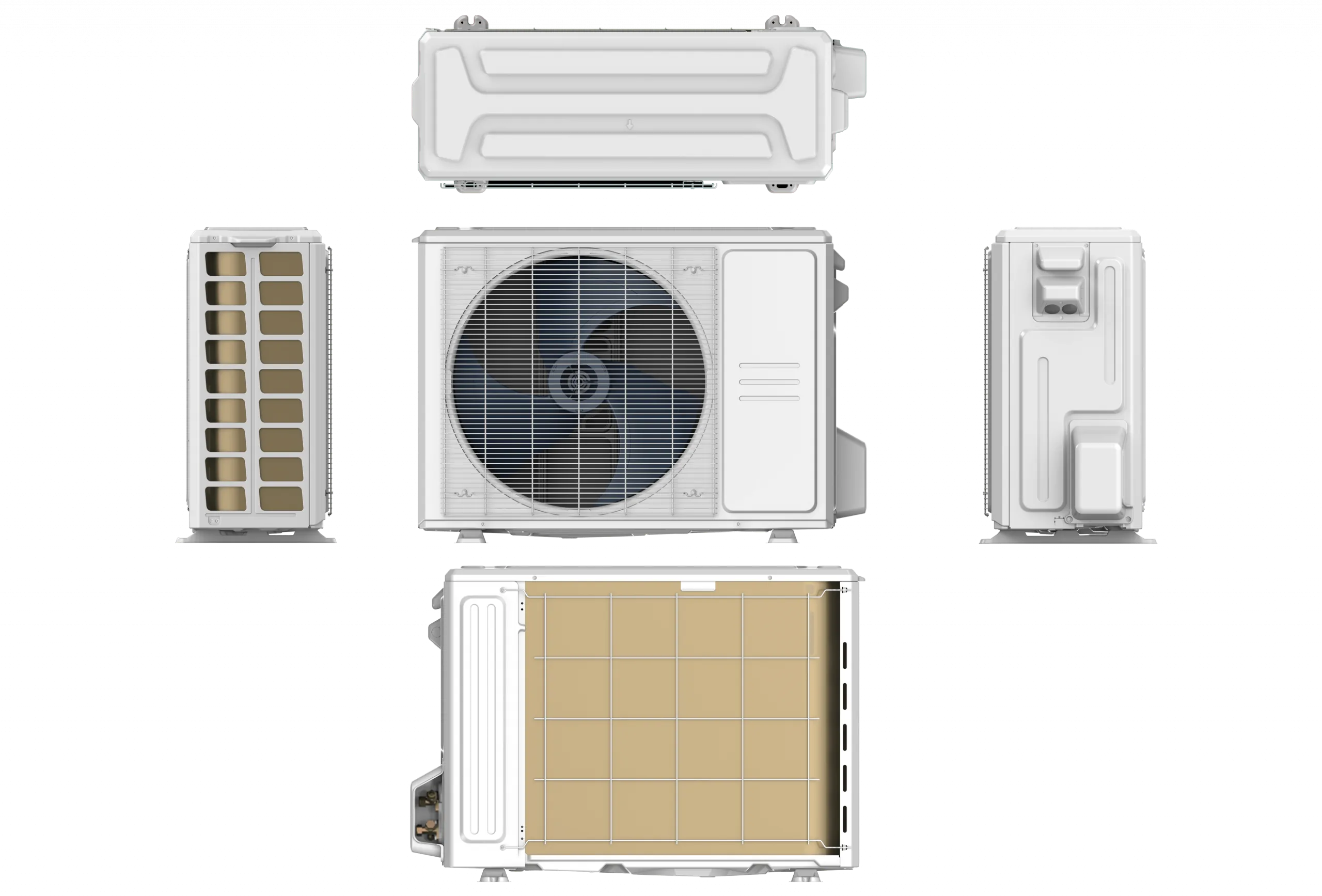 Windair heat pump system showing indoor and outdoor units