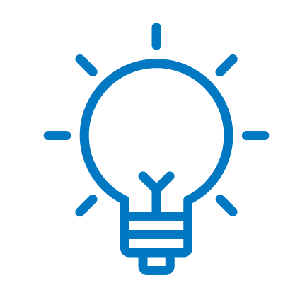 Icône d'innovation avec une ampoule
