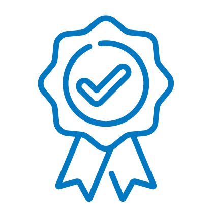 Icône de badge de qualité avec une coche