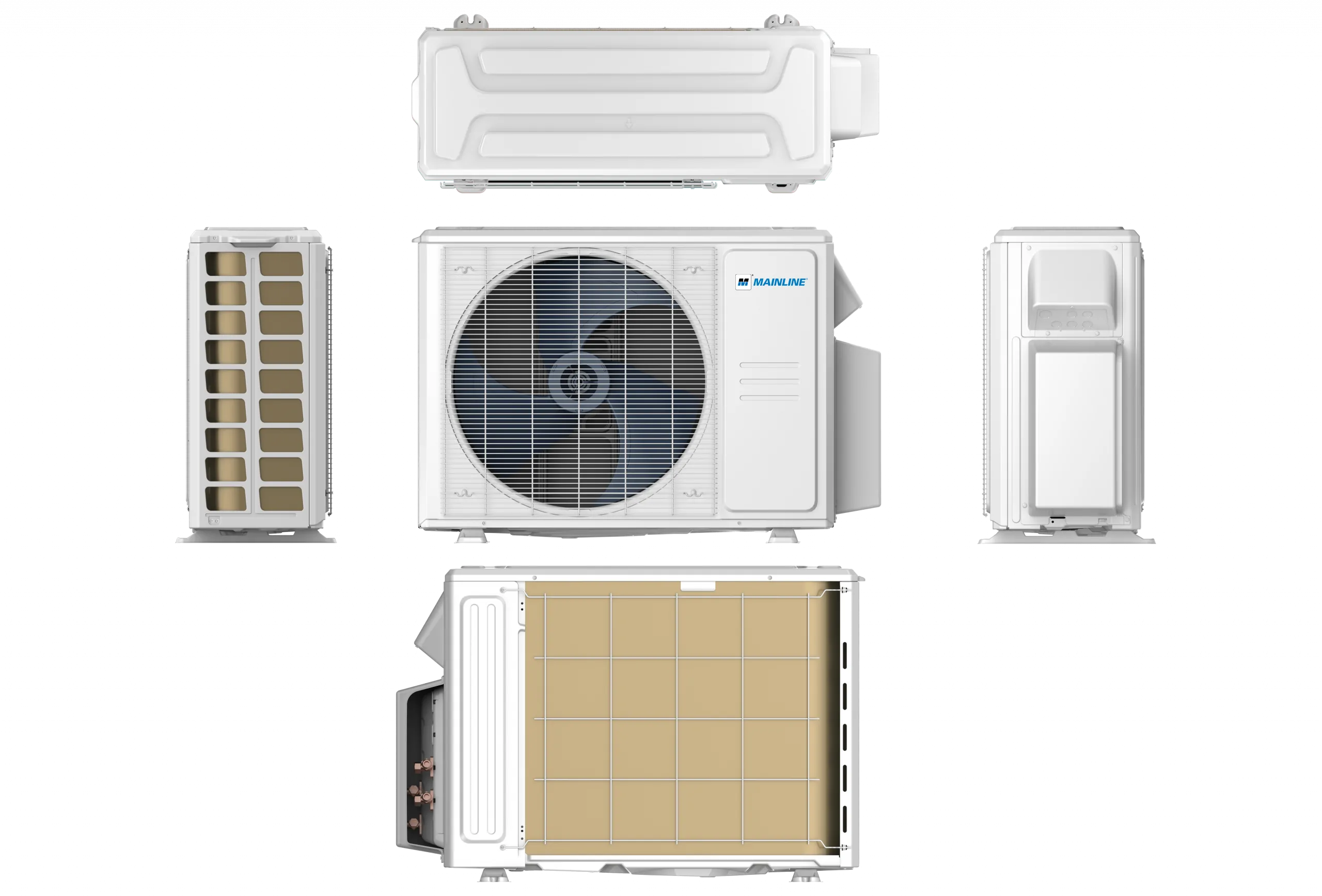 Système de pompe à chaleur multizone E-Star vu sous plusieurs angles